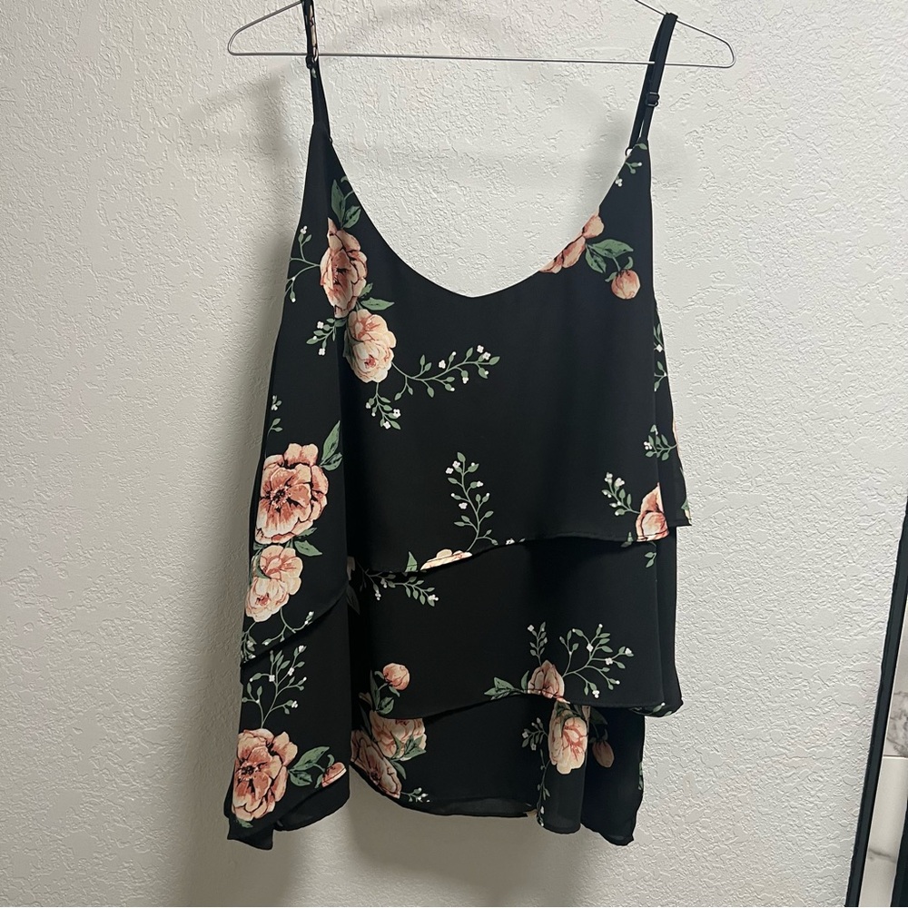 Ricki’s Floral Black Sleeveless Women's Top